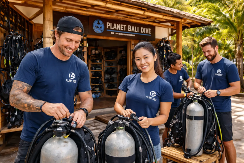 Planet Bali Dive PADI 5 Star scuba diving center in Sanur Bali