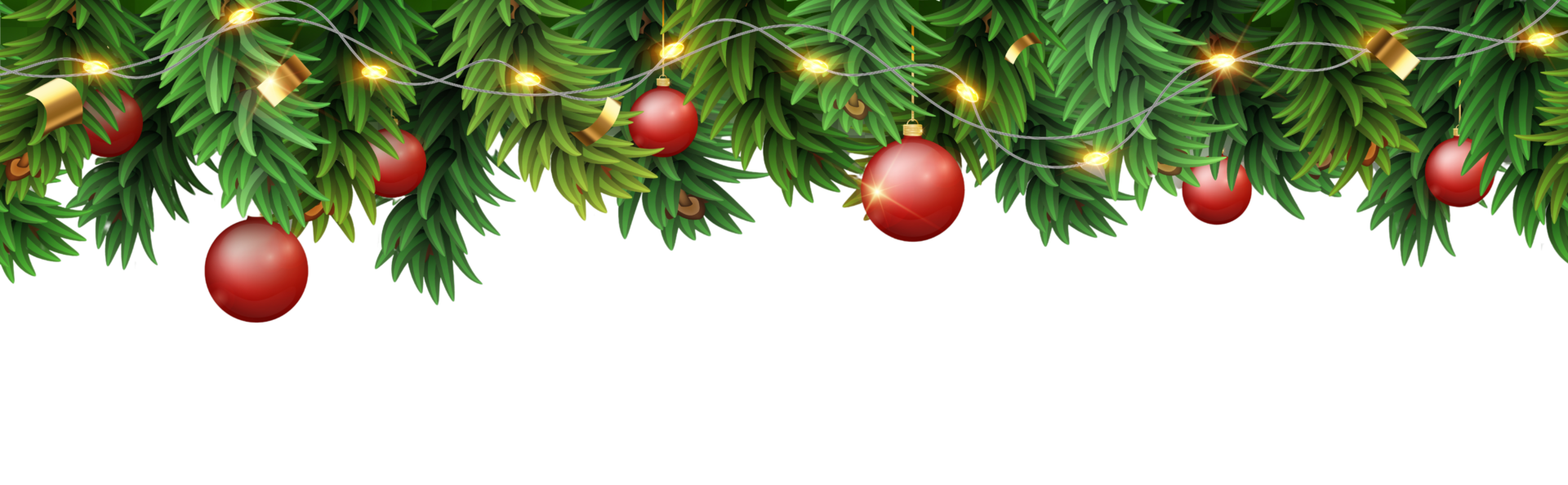 Christmas Horizontal Seamless Frame