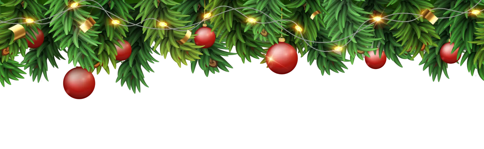 Christmas Horizontal Seamless Frame