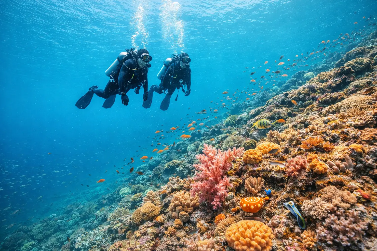 Scuba diving in Padang Bai Bali at Blue Lagoon with Planet Bali Dive