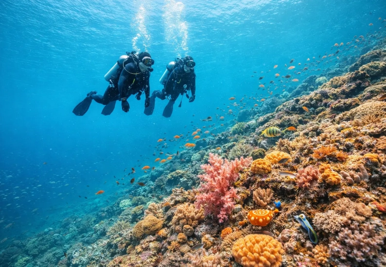 Scuba diving in Padang Bai Bali at Blue Lagoon with Planet Bali Dive
